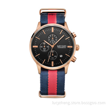 Simple fashion watch High quality Megir watch